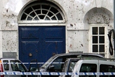 AP Photo - blood on the bldg walls